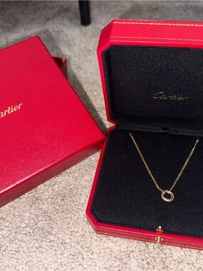Cartier Gold Interlocking Circle Necklace -